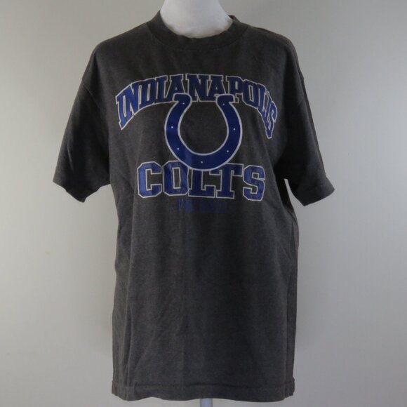 NFL Team Apparel Indianapolis Colts Football Gray & Blue T-Shirt Size M (C1661) - Picture 2 of 7